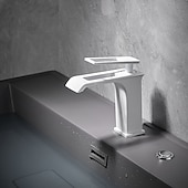 cheap Bathroom Sink Faucets-Bathroom Sink Faucet - Waterfall Electroplated / Painted Finishes Centerset Single Handle One HoleBath Taps