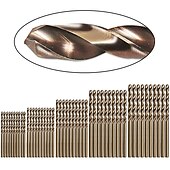 economico set di punte da trapano-50 pz/set cobalto m35 drill bit twist in acciaio inox trapano speciale ad alta velocità in acciaio metallo foro drill bit 1mm-3mm