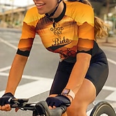 Χαμηλού Κόστους Γυναικείες φανέλες-Γυναικεία Φανέλα ποδηλασίας Γραφική Γράμμα &amp; Αριθμός Αστείος Κοντομάνικο Ποδήλατο Αθλητική μπλούζα Μπολύζες με 3 πίσω τσέπες Ποδηλασία Βουνού Ποδηλασία Δρόμου