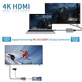 levne Kabely-LITBest USB 3.0 USB C Náboje 6 Přístavy OTG Rozbočovač USB s HDMI 1.4 USB 3.0 USB C USB 3.0*1 Dodávka energie Pro