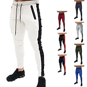economico Pantaloni della tuta-Per uomo Pantaloni della tuta Jogging Pareggiatore Pantaloni Tasche A cordoncino Vita elastica Color Block Comfort Esterno Giornaliero Per uscire Sportivo Di tendenza Nero Bianco