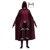 voordelige Kostuums voor dames-Scarlet Witch Wanda Django Maximoff Outfits Gemaskerd Bal Cosplay Kostuum feest Film cosplay for Dames Volwassenen Maskerade Vrijgezellenfeest