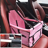 abordables Essentiels de voyage pour chiens-Chat Chien Housse pour Siège de Voiture Etanche Portable Pliable Couleur Pleine Textile Noir Rouge Rose
