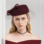 baratos Chapéus de Festa-100% Lã Chapéu de Kentucky Derby / Chapéus com Laço 1pç Casual / Roupa Diária Capacete