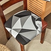 cheap Dining Chair Cover-Dining Chair Seat Covers  Stretch Printed Chair Seat Covers Set of 2 Removable Washable Upholstered Chair Seat Protector Cushion Slipcovers for Kitchen Office