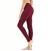 tanie Legginsy i legginsy do jogi-Damskie Spodnie do jogi Bez szwów Podnoszenie pośladków Wyszczuplenie brzucha Wysoka talia Trening w siłowni Bieganie Zdatność Legginsy 3/4 Doły Jednokolorowe Ciemnoszary Czarny Biały Spandeks Jesień