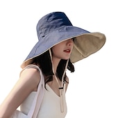 cheap Bucket Hat-Sun Hat Hiking Hat Wide Brim Summer Outdoor Sunscreen Breathable Sweat wicking Hat 15cm double-sided khaki + beige 15cm double-sided red + beige 15cm double-sided red + black for Hunting Fishing Beach