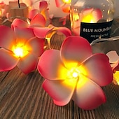economico Striscie luci a batteria-3m 20 led luci stringa di fiori luce frangipani per la decorazione domestica luce fata ghirlanda ghirlanda lampada da decorazione per feste di nozze all&#039;aperto