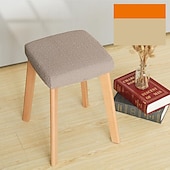 cheap Dining Chair Cover-Stretch Square Bar Stool Chair Covers Seat Slipcover for Dining Hotel Bar Elastic Grey Green Plain Solid Soft Durable Washable