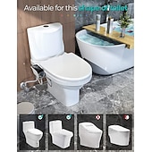 levne Bidetové baterie-bidetový nástavec na WC - samočisticí duální tryska, neelektrický bidet, teplovodní bidetový rozprašovač s ovládáním tlaku