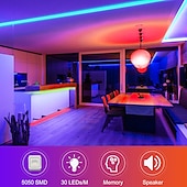 levne Ovládání přes WiFi-5m 16,4ft chytrá televize LED podsvícení proužek světlo usb rgb aplikace bluetooth ovládání synchronizace hudby změna barvy smd 5050 pro PC monitor herna 5v