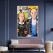 tanie Sztuka uliczna-Ręcznie malowane obraz olejny wall street art mężczyźni i kobiety home decoration decor walcowane płótno bez ramki nierozciągnięte;