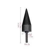 economico set di punte da trapano-Spaccalegna punta da trapano spaccalegna tritare strumento per spaccare il legno spaccalegna a cono frantumatore demolitore per legna da ardere 45 mm (1,73 pollici)