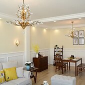 cheap Chandeliers-Crystal Chandelier Retro 4 Heard 8 Heard Chandeliers K9 Transparent Crystal Chandelier Ceiling Lamp Living Room Bedroom Dining Room Porch Corridor