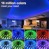 levne Ovládání přes WiFi-5m 16,4ft chytrá televize LED podsvícení proužek světlo usb rgb aplikace bluetooth ovládání synchronizace hudby změna barvy smd 5050 pro PC monitor herna 5v