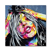 abordables Peintures portraits-Mintura main visage peinture à l&#039;huile sur toile mur art décoration moderne figure abstraite image pour la décoration intérieure roulé sans cadre non étiré peinture