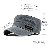 cheap Hats-Four Seasons Casual Washed Cotton Flat Top Hat Unique Design Vintage Adjustable Fisher Caps Men Women Cap