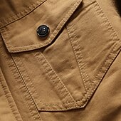 お買い得  メンズジャケット＆コート-男性用 ボンバージャケット バーシティジャケット アウトドア 日常 防風 刺繍 ポケット 春 秋 純色 カジュアル ミリタリースタイル スタンド レギュラー レギュラー レギュラー ブラック アーミーグリーン カーキ色 ジャケット