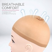 cheap Tools &amp; Accessories-4 pieces Light Brown Stocking Wig Caps Stretchy Nylon Wig Caps for Women