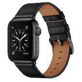 cheap Apple Watch Bands-Compatible with Apple Watch band 38mm 40mm 41mm 42mm 44mm 45mm 49mm Metal Clasp Luxury Adjustable Genuine Leather Strap Replacement Wristband for iwatch Ultra 2 Series 9 8 7 SE 6 5 4 3 2 1