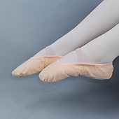 billige Ballettsko-Myke rosa ballettsko til dame – komfortable dansesko med elastiske stropper for ballett, dansetimer og forestillinger