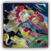 economico Quadri famosi-dipinto a mano dipinto a olio wall art wassily kandinsky intaglio astratto decorazione della casa arredamento tela arrotolata senza cornice non allungata