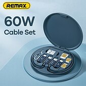 olcso Mobiltelefon-kábelek-1 csomag remax usb adapter kábel átalakító tárolódoboz több típusú töltővonal átalakító villám típusú c mikro adatátviteli eszköz tartalmaz sim kártya foglalatot tálca kiadó tű telefon tartóként használható