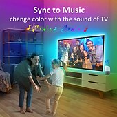 baratos luzes de tira à prova d&#039;água-luz de tira de luz de fundo led à prova d&#039;água usb rgb 5m 16.4ft com app bluetooth 16 milhões mudança de cor smd 5050 para tv monitor pc sala de jogos 5v