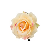 abordables Accessoires de coiffure-flocage tissu rose pinces à cheveux tissu cheveux accessoires riche rose pinces à cheveux mariage mode fleur pinces à cheveux bord clips