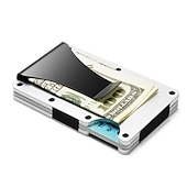 ieftine suporturi pentru carduri și cutii-Portofele subțiri pentru bărbați. Portofel din fibră de carbon RFID pentru bărbați cu clip pentru bani. Subțire portofel din aluminiu minimalist pentru carduri de credit