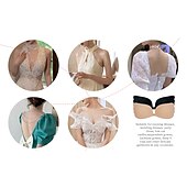 olcso Melltartók-női molett melltartók &amp;amp; bralettes öntapadós melltartó pánt nélküli 3/4 csésze egyszínű mikroelasztikus légáteresztő push up láthatatlan esküvői parti &amp;amp; esti szilikagél 805-1 bőrtónus / 1 db