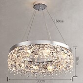 cheap Chandeliers-50cm Unique Design Chandelier Stainless Steel Electroplated Modern 220-240V