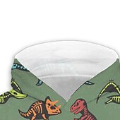 ieftine Animale 3D pentru băieți-Băieți 3D Animal Dinozaur Hanorac cu Glugă Manșon Lung Tipărire 3D Primăvară Toamnă Activ Sport Modă Copii 3-13 ani În aer liber Zilnic Interior Fit regulat