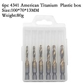 お買い得  ドリルビットセット-6pchss4341-複合タップドリルビットコバルトタップアメリカンコンビネーションドリルビット1/4インチ六角形クイックチェンジ金属ドリルツール