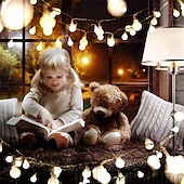 cheap Battery String Lights-10m 80LEDs Globe String Lights Mini Ball with Remote Control LED Christmas Light Ball String Lights 10m 80LED 8 Modes Lighting Waterproof Fairy Lights Wedding Party Garden Bedroom Home Decoration