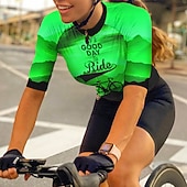 Χαμηλού Κόστους Γυναικείες φανέλες-Γυναικεία Φανέλα ποδηλασίας Γραφική Γράμμα &amp; Αριθμός Αστείος Κοντομάνικο Ποδήλατο Αθλητική μπλούζα Μπολύζες με 3 πίσω τσέπες Ποδηλασία Βουνού Ποδηλασία Δρόμου