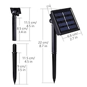 cheap Solar String Lights-Dragonfly Solar String Lights Outdoor 6.5M 30LEDs Waterproof Solar Fairy Lights 8 Modes Decorative Lights for Patio Garden Yard Fence Wedding Christmas Party Warm White RGB Multicolor