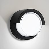cheap Outdoor Wall Lights-Outdoor Wall Lamp Porch Lamp 12W LED Matte Black Exterior Wall Lamp 3 Colors Can be Changed Suitable for Installing Wall Courtyard Lamp Garage Aisle Backyard Garden AC85-265V