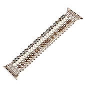 baratos Pulseiras de Apple Watch-Pulseira de joias Compatível com Pulseira Apple Watch 38mm 40mm 41mm 42mm 44mm 45mm 49mm Elástico Com Miçangas Luxo Contas pulseira de substituição para iwatch Ultra 2 Series 9 8 7 SE 6 5 4 3 2 1