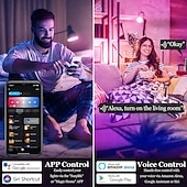 baratos Luzes inteligentes-6pcs 4pcs 2pcs10w wifi lâmpada led inteligente funciona com alexa e google regulável a19 a60 e26 e27 rgbcct mudança de cor sem necessidade de hub