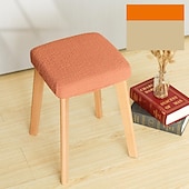 cheap Dining Chair Cover-Stretch Square Bar Stool Chair Covers Seat Slipcover for Dining Hotel Bar Elastic Grey Green Plain Solid Soft Durable Washable