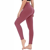 tanie Legginsy i legginsy do jogi-Damskie Spodnie do jogi Bez szwów Podnoszenie pośladków Wyszczuplenie brzucha Wysoka talia Trening w siłowni Bieganie Zdatność Legginsy 3/4 Doły Jednokolorowe Ciemnoszary Czarny Biały Spandeks Jesień