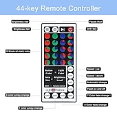 economico Controllo a distanza-luci di striscia a led rgb 5m 10m 15m 20m luci a led cambio colore flessibile smd con telecomando ir e adattatore 100-240v per casa camera da letto cucina tv luci posteriori decorazioni fai da te dc12v