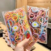 abordables Accesorios para el cabello-lazos para el cabello bandas de goma para el cabello para niños pequeños bebés niños niñas delgados pequeños elásticos para el cabello paquete de 100 piezas