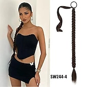 cheap Ponytails-Ponytails Extension Braided Ponytail Extension  / Classic / Women Synthetic Hair Hair Piece Natural 32 inches Party / Evening / Daily Wear / Birthda