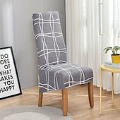 billiga Matstolsöverdrag-stretch matstolsöverdrag xl/överdimensionerad avtagbar tvättbar mjuk spandex hög rygg stor stolsöverdrag överdrag för matsal kök hotellbord bankett