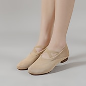 preiswerte Jazztanzschuhe-Damen Jazztanzschuhe Tanzschuhe Leistung Praxis Outdoor Absätze Starke Ferse Schwarz Kamel