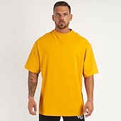 economico T-shirt e Canottiere da Corsa-Per uomo Maglia da palestra Camicia da allenamento T-shirt da corsa Manica corta Superiore Sportivo Athleisure Autunno Cotone Traspirante Morbido Effetto sauna Pallacanestro Jogging Addestramento