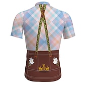 voordelige Heren shirts-Voor heren Wielrenshirt T-shirt met kostuum Grappig Korte mouw Fietsen Shirt Kleding Bovenlichaam met 3 achterzakken Bergracen Wegwielrennen Sneldrogend Reflecterende strips Achterzak Beperkt