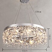 cheap Chandeliers-50cm Unique Design Chandelier Stainless Steel Electroplated Modern 220-240V